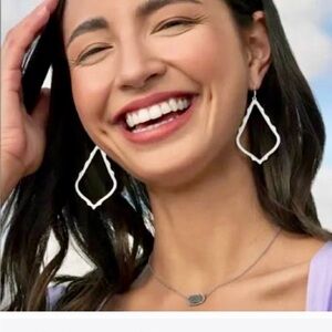 Kendra Scott Elegant Silver Drop Earrings